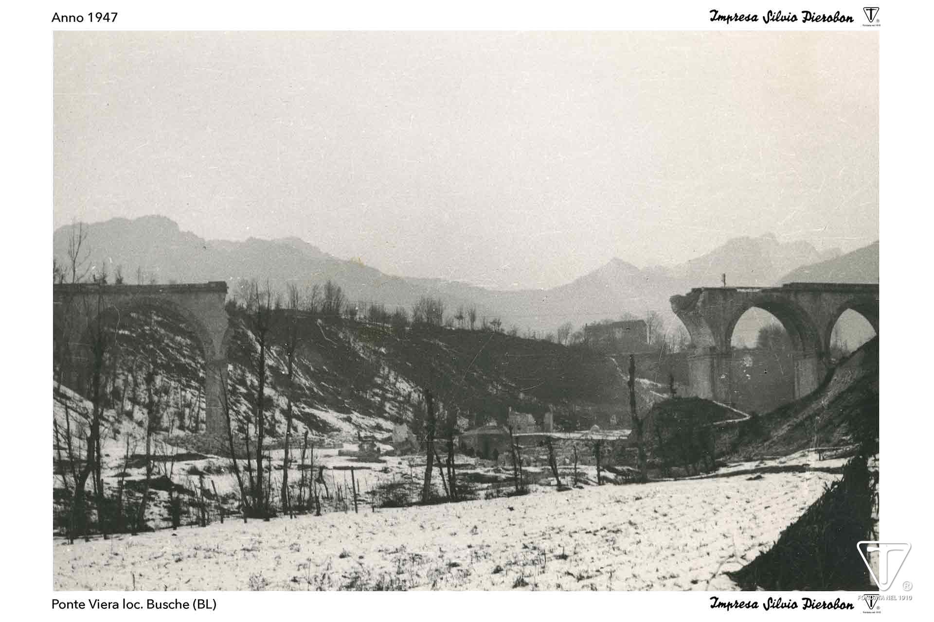 Impresa Silvio Pierobon - Foto storiche - Ponte Cesana