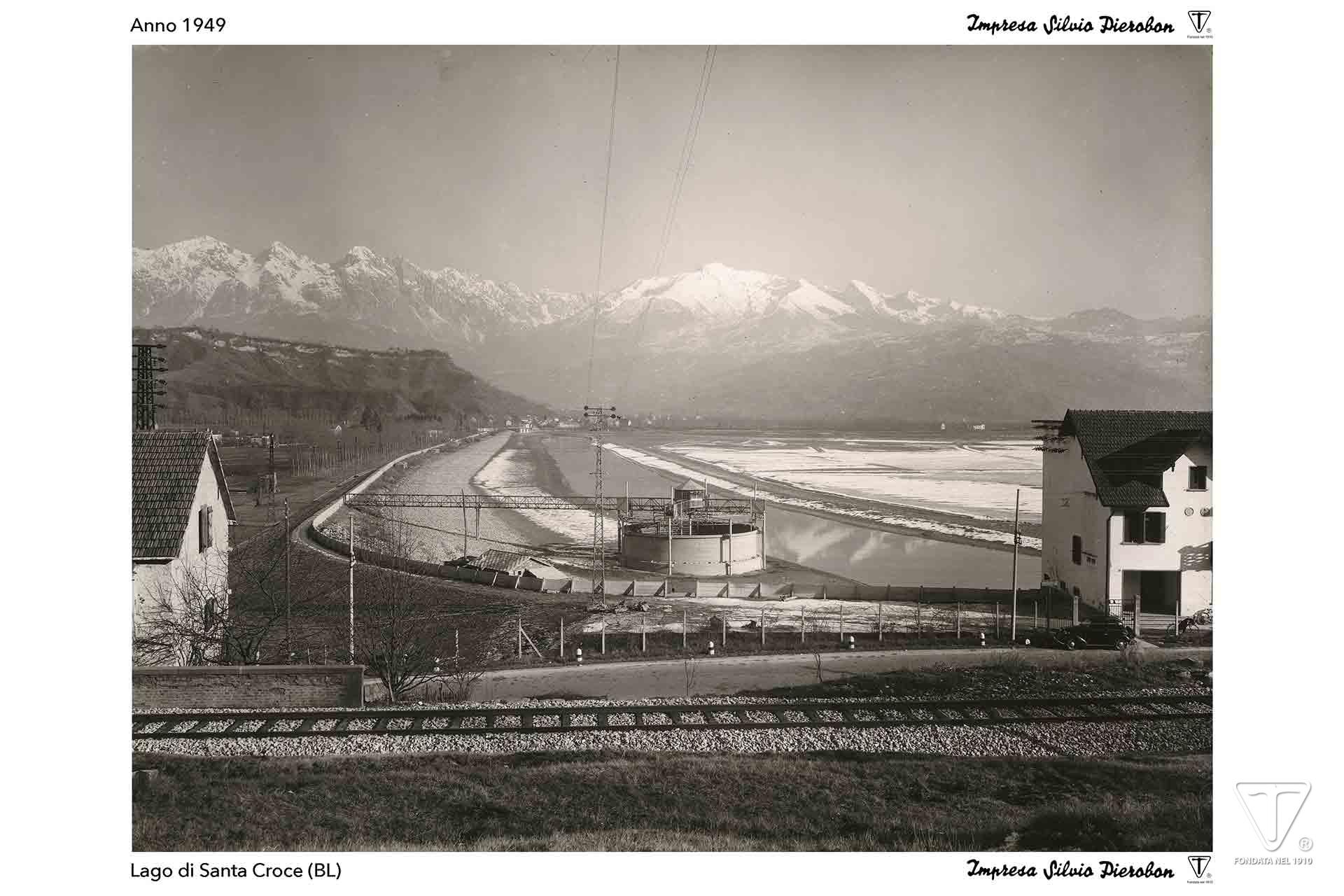 Impresa Silvio Pierobon - Foto storiche - Lago di Santa Croce