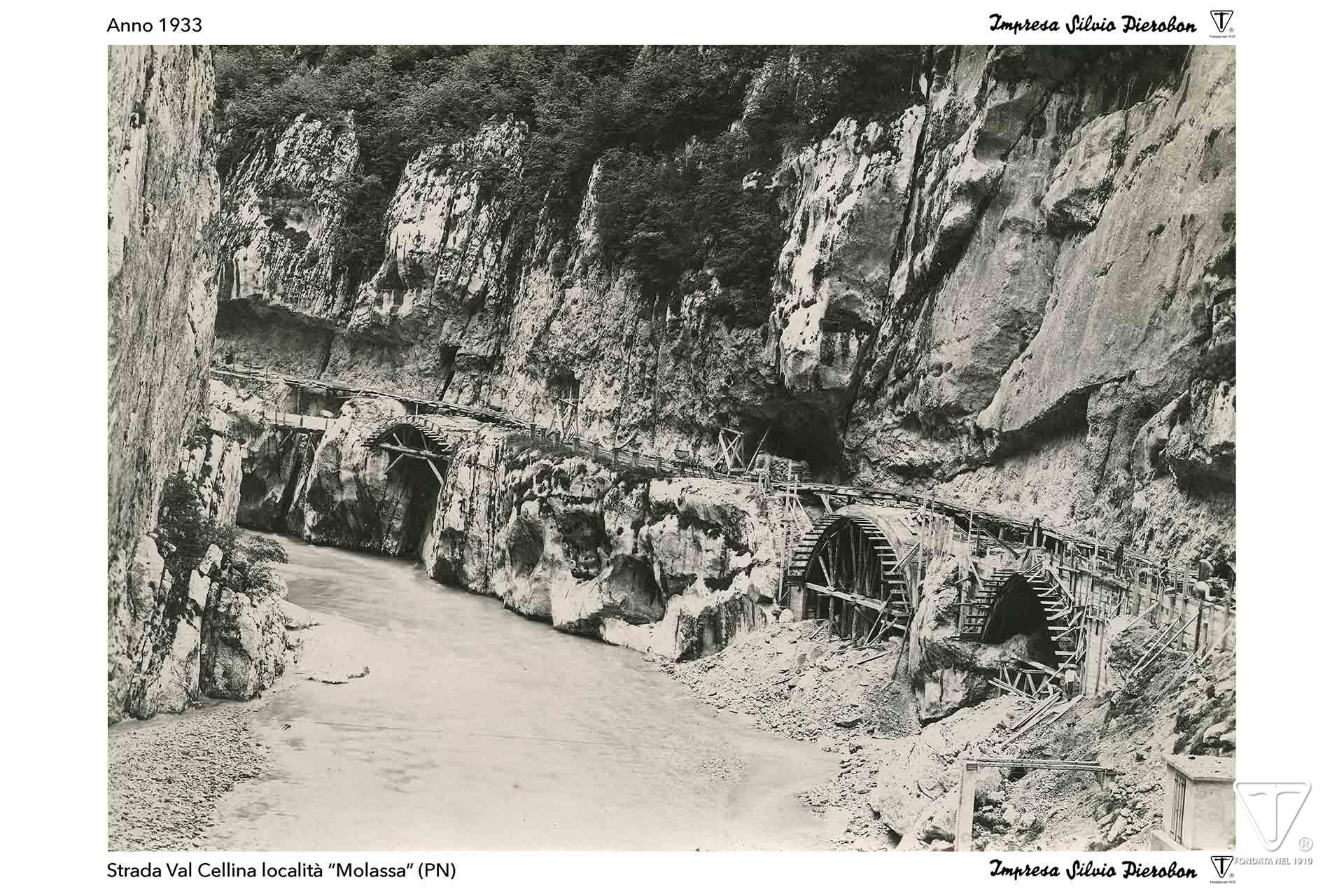 Impresa Silvio Pierobon - Foto storiche - Val Cellina