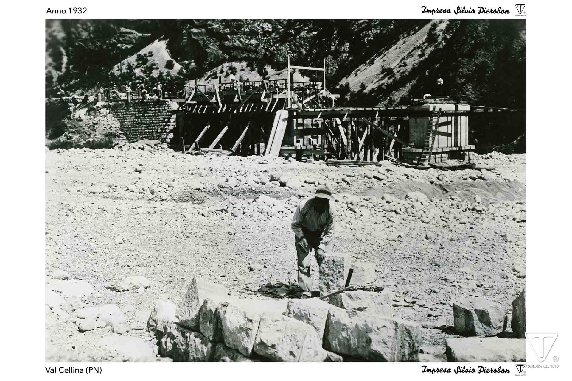 Impresa Silvio Pierobon - Foto storiche - Val Cellina