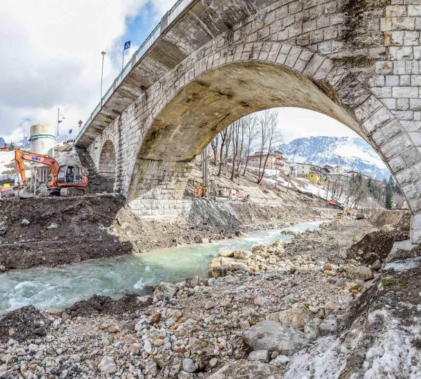 Impresa Silvio Pierobon - Realizzazioni - Torrente Boite | Cortina d’Ampezzo